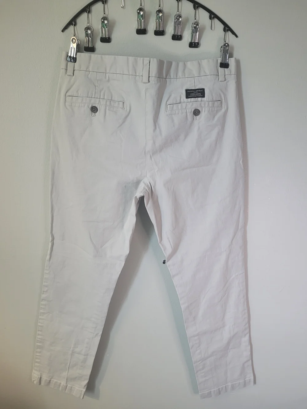 Banana Republic Men's Slim Chino Pants - Light Gray